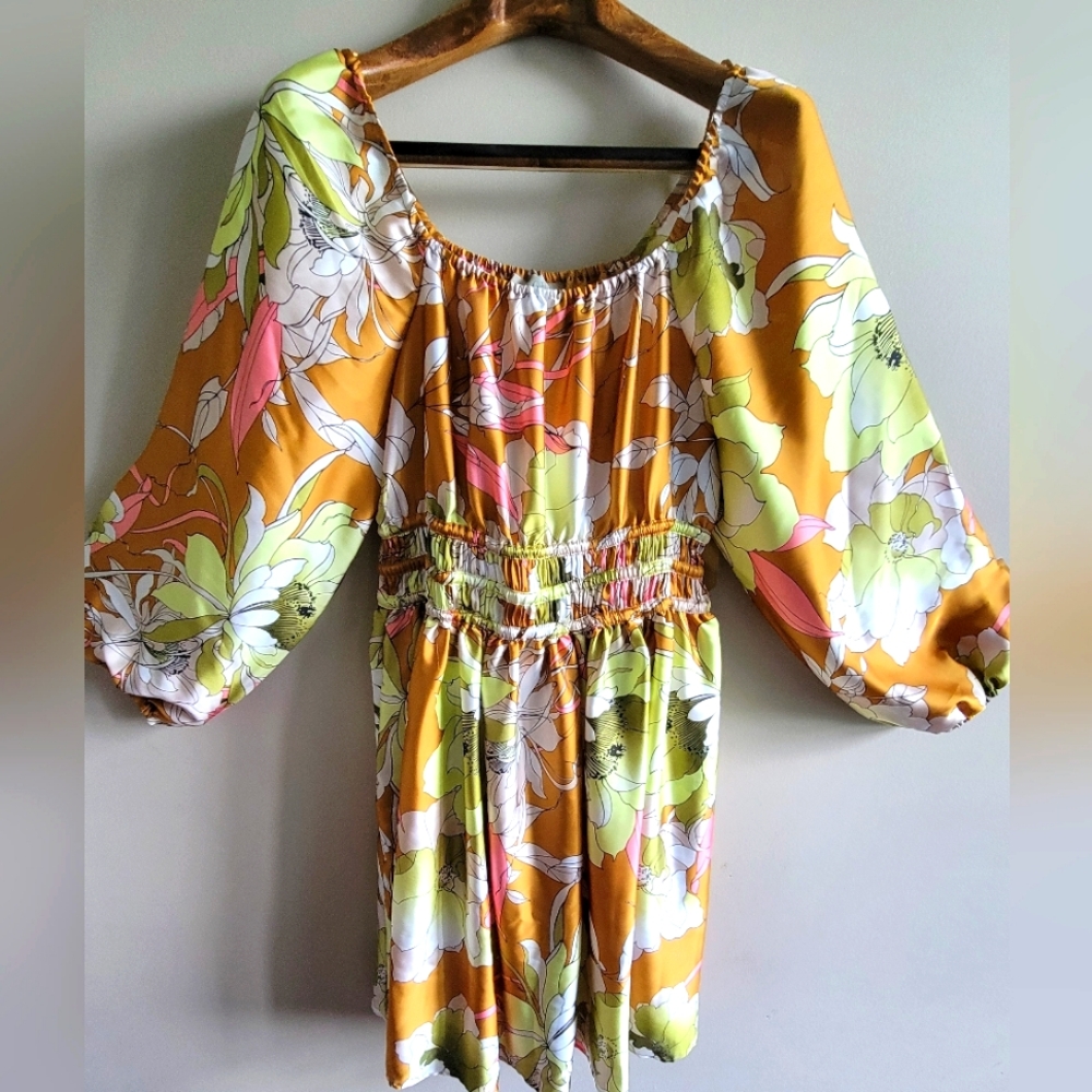 Ryegrass Long Sleeve Blouson Dress